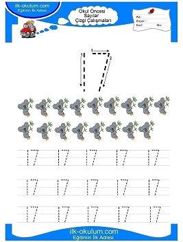 Çocuklar İçin Çizgi Çalışma Sayfaları 